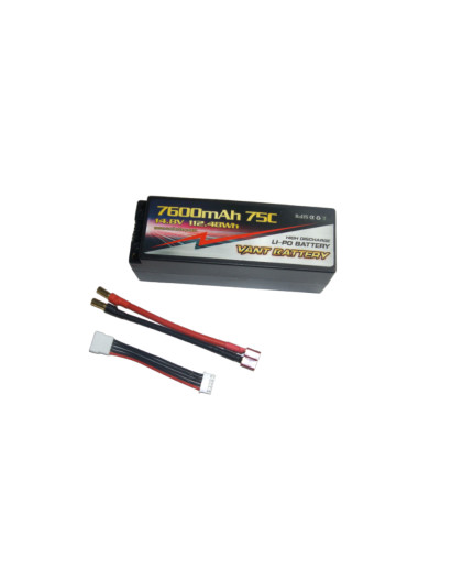 Lipo battery 14.8V 75C 7600mah 4S Stick PK5 - VANT - V0402