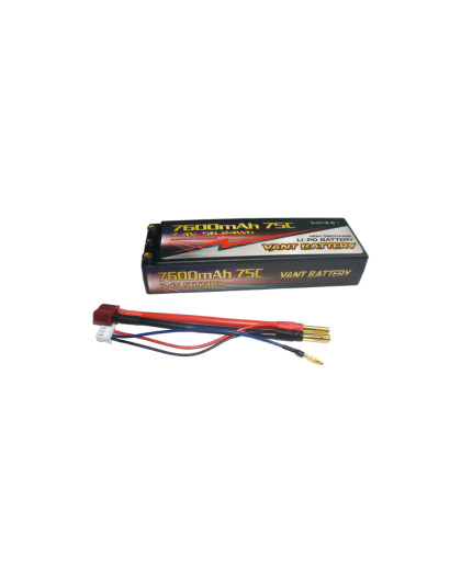 Lipo battery 7.4V 75C 7600mah 2S Stick PK4 - VANT - V0206