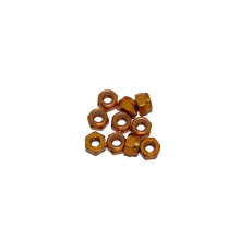 3 mm. ALU. NYLON NUT GOLD (10pcs) - UR1502-G - ULTIMATE
