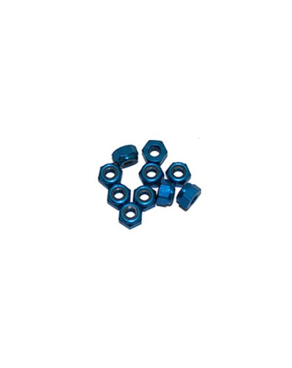 4 mm. ALU.. NYLON NUT BLUE (10 pcs) - UR1512-A - ULTIMATE