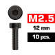 M2,5x12mm CAP HEAD SCREWS (10 pcs) - UR1632512 - ULTIMATE