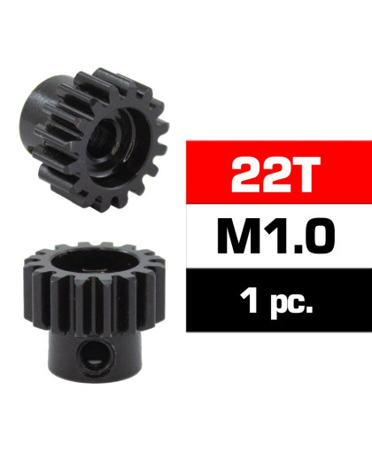 HSS STEEL M1.0 PINION GEAR 22T W/5.0mm BORE - ULTIMATE - UR4310-22
