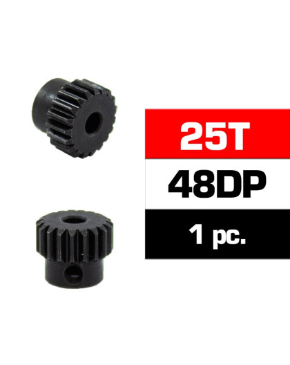 HSS STEEL 48DP PINION GEAR 25T W/3.17mm BORE - ULTIMATE - UR4314-25