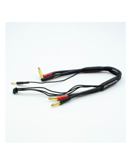 "2S CHARGE CABLE LEAD w/4mm & 5mm BULLET CONNECTOR (30cm) - UR46503 -