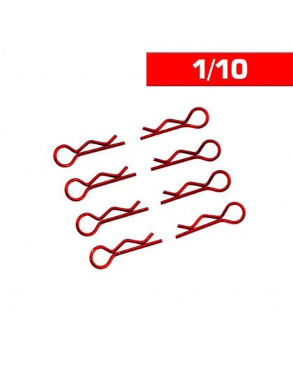 Body Clips 1/10 Red (x8) - UR6411-R - ULTIMATE 