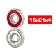 Roulements métal/étanches HS 15x21x4 (10pcs) - ULTIMATE - UR7804