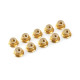 TEAM CORALLY - ALUMINIUM NYLST OP NUT - M5 - FLANGED - GOLD - - C-311